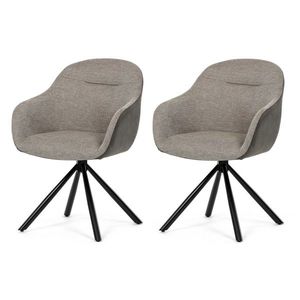 Set de scaune de sufragerie cu mecanism deîntoarcere DCH-Y1143 BG2, 2 buc., bej imagine