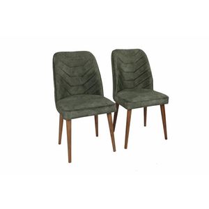 Set de scaune de sufragerie Dallas Dark Green, 2buc., verde închis, 2 buc. imagine