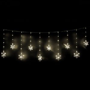 Decorațiune luminoasă pentru exterior Snowflakes, 200x60cm, LED, alb cald, temporizator, 8 funcții, 200 cm imagine