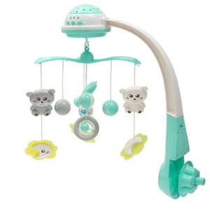 Baby Mix Carusel pentru pătuț cu proiectorluminos, verde imagine