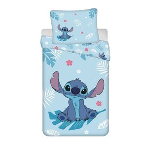 Jerry Fabrics Lenjerie de pat din bumbac Lilo and Stitch Blue, 140 x 200 cm, 70 x 90 cm imagine