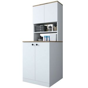 Dulap deasupra mașinii de spălat Kira White andWalnut imagine