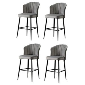 Set de scaune de bar Rubi Grey and Black, 4 buc., 4 buc imagine