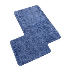 Bellatex Set de covorașe de baie fără decupaj BANYSILVER albastru, 60 x 100, 60 x 50 cm, albastru imagine