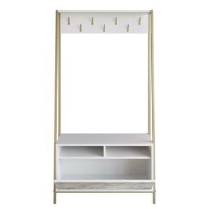 Cuier cu raft pentru încălțăminte Devin White, alb imagine