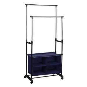 Cuier dublu cu cutie de depozitare SANDOR, negru imagine