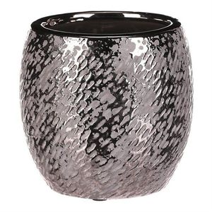 Vas ceramic pentru flori argintiu Silver diam. 14cm, argintiu imagine