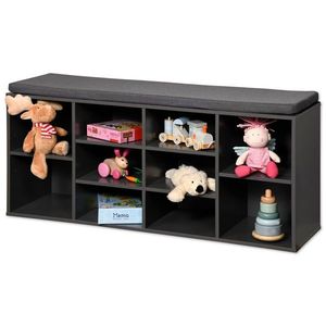 Kesper 15923 Bancă cu suport pentru pantofi, gri, 103, 5 x 48 x 29, 5 cm, gri imagine