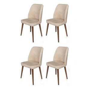 Set de scaune de sufragerie Dallas Beige and Brown, 4 buc., bej, 4 buc imagine