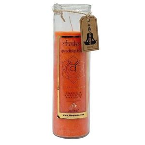 Lumânare parfumată Arome Chakra Creativitate, parfum orhidee și rodie, 320 g, portocaliu imagine