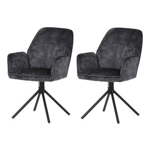 Set de scaune de sufragerie HC-511 BK4, 2 buc., negru imagine