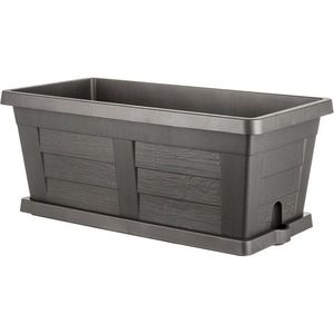 Ghiveci de grădină cu volum mare Bama Legno antracit, 80 x 40 x 35 cm, antracit, 80 cm imagine