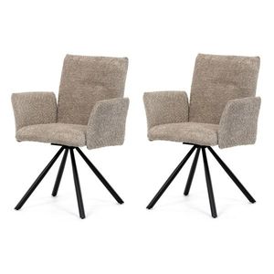 Set de scaune de sufragerie cu mecanism deîntoarcere DCH-W1117 LAN2, 2 buc., bej imagine