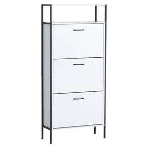 Botník TREDIS, 3 etaje, alb, alb imagine