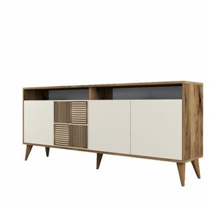 Dulap Milan 2 Walnut and Cream, crem deschis imagine