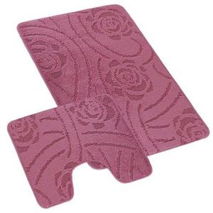 Set de covoare de baie Bellatex Bany cu designRose liliac, 60 x 100 cm, 60 x 50 cm imagine