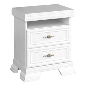 Noptieră KORA, pin andersen, alb imagine