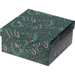 Cutie cadou de Crăciun, verde, 14, 5x7x14, 5 cm, verde imagine