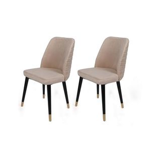 Set de scaune de sufragerie Hugo Cream and Black, 2 buc. imagine