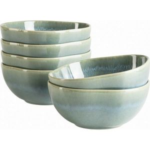 Mäser Set de boluri Cordelia Atacama Green Textura 16 cm, 6 buc., albastru deschis imagine