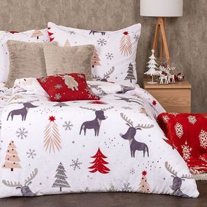 Lenjerie de pat 4Home Cute reindeer microflanel, 140 x 220 cm, 70 x 90 cm imagine