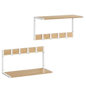 Set de rafturi de perete E1083 WT, alb, 2 buc., alb imagine