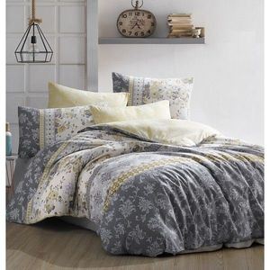 BedTex Lenjerie de pat din bumbac Vera gri, 220 x 200 cm, 2 bucăți 70 x 90 cm imagine