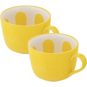 Altom Set de căni jumbo din ceramică Tropicanalămâie 470 ml, 2 buc., galben imagine