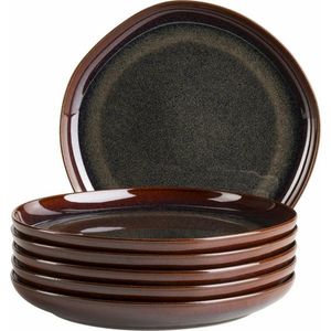 Mäser Set de farfurii de desert Cordelia Tropical 22 cm, 6 buc., maro imagine