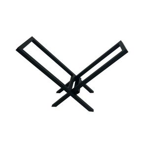 Suport pentru lemne de foc 57 x 25, 5 x 40 cm, negru imagine