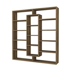 Biblioteca Ample Walnut, maro închis imagine