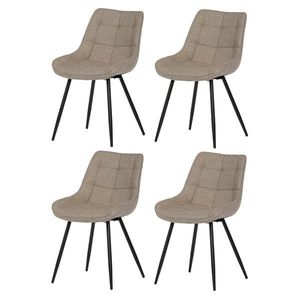 Set de scaune de sufragerie CT-395 CRM2, 4 buc., crem deschis imagine