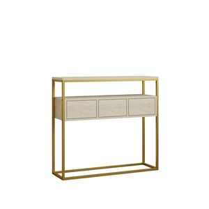Măsuță Guarda Travertine and Gold, bej imagine