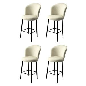 Set de scaune de bar Fora Cream, 4 buc., crem deschis, 4 buc imagine