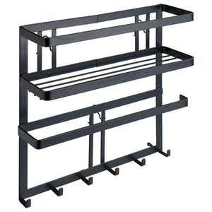 Wenko Raft multifuncțional de bucătărie cu cârlige Gala, 33 x 9 x 30 cm imagine