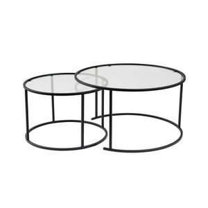 Set de măsuțe de cafea Aurum Black 80 cm, 2buc., negru imagine