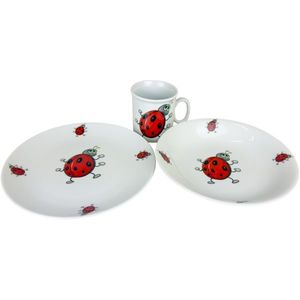 Thun Set de masă pentru copii din 3 piese, cumodel de buburuză imagine