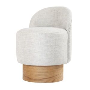 Taburet Barren Puf Light Grey, gri deschis imagine