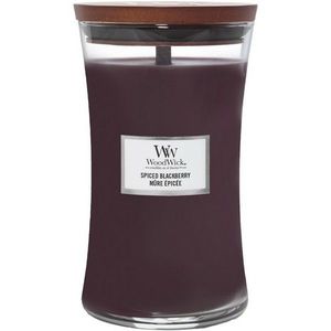 Lumânare parfumată vază mare WoodWick Spiced Blackberry, 609 g imagine