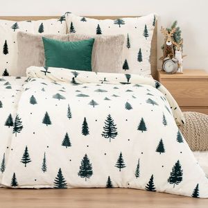 Lenjerie de pat din microflanel 4Home Serene Forest, 140 x 220 cm, 70 x 90 cm imagine
