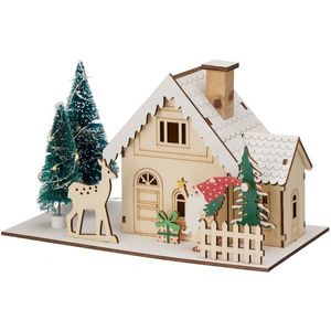 Decorațiune LED de Crăciun Casă de iarnă, 20x10x12, 5cm, decor 2 imagine