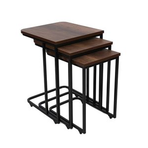 Măsuță auxiliară Ce Metal Zigon, 3 buc., naturală imagine