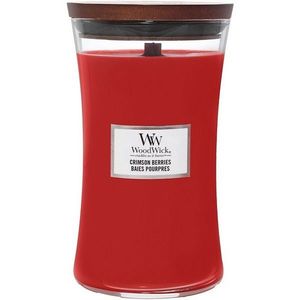 Lumânare parfumată vază mare WoodWick Crimson Berries, 609 g imagine