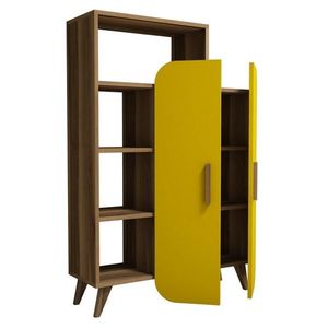 Bibliotecă Form Yellow and Walnut, galben imagine