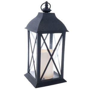 Lanterna cu lumânare LED Dalma, 14 x 30, 5 x 14 cm, alb cald, plastic imagine