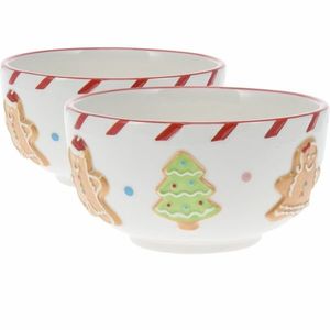 Set de 2 boluri din ceramică Turtă dulce 14 cm imagine