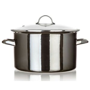 Banquet Oală emailată METALLIC Black 26 cm, 6 l, cu capac, 26 cm imagine