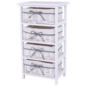 Comoda cu sertare Ruby alb, 73 cm imagine