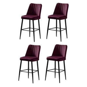 Set de scaune de bar Vento Claret Red and Black, 4buc., vișiniu, 4 buc imagine