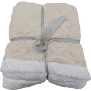 Pătură cu aspect blăniță Island crem, 150 x 200 cm, crem deschis imagine